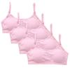 Streamzio Set of 4 Girls' Bras - Cotton Full-Cup Vest Bras with Chest Pads for Teen Girls Aged 12-16, One Size Fits All (Pink) view 1