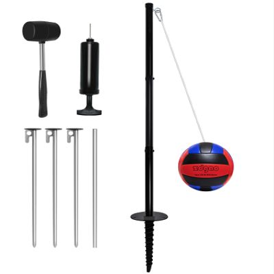 YDDS Portable Tetherball Set with Tetherball Ball, Rope and Pole, Heavy Duty Tetherball Pole Set for Family Fun, Outdoor Game Fun for Adults Backyard, Lawn, Sand and Beach