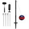 YDDS Portable Tetherball Set with Tetherball Ball, Rope and Pole, Heavy Duty Tetherball Pole Set for Family Fun, Outdoor Game Fun for Adults Backyard, Lawn, Sand and Beach view 1
