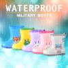 Little-Kids Cute Cartoon Rain Boots Fashion Non Slip Lightwight aterproof Soft Bottom Rain Boots Unisex-Child (Purple, 1 Big Kids) view 4