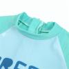 NineFit Basics Toddler Baby Boy Swimsuit Short Sleeve Zipper Bathing Suit Infant Rash Guard Beach Swimwear (Mint Green-1, 5 Years) view 3