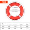 Life Ring, 23" Boat Safety Throw Rings, Life Preserver Ring with Bracket and 98.5 FT Floating Rescue Rope view 2