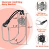 Life Ring, 23" Boat Safety Throw Rings, Life Preserver Ring with Bracket and 98.5 FT Floating Rescue Rope view 3