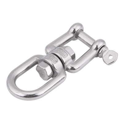 QANYEGN Swivel Ring Snap, Stainless Steel Snap Shackle, Swivel Ring Snap Rolling Shackle Device, Jaw Swivel Snap Shackle for Tree Swing, Hammock Chair (6mm)