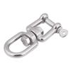 QANYEGN Swivel Ring Snap, Stainless Steel Snap Shackle, Swivel Ring Snap Rolling Shackle Device, Jaw Swivel Snap Shackle for Tree Swing, Hammock Chair (6mm) view 1