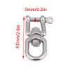 QANYEGN Swivel Ring Snap, Stainless Steel Snap Shackle, Swivel Ring Snap Rolling Shackle Device, Jaw Swivel Snap Shackle for Tree Swing, Hammock Chair (6mm) view 4