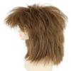 yuehong Long Dark Brown Women Wig Mullet Wig 70s 80s Rocker Wig Heavy Metal Style Cosplay Costume Wig with Necklace view 4