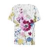 2025 Summer Tops for Women 2025 Trendy Vacation Short Sleeve Ladies Blouse Dressy Causal Plus Size Tunic Tops to Wear with Leggings Easter Shirts for Women(E Purple,Large) view 4