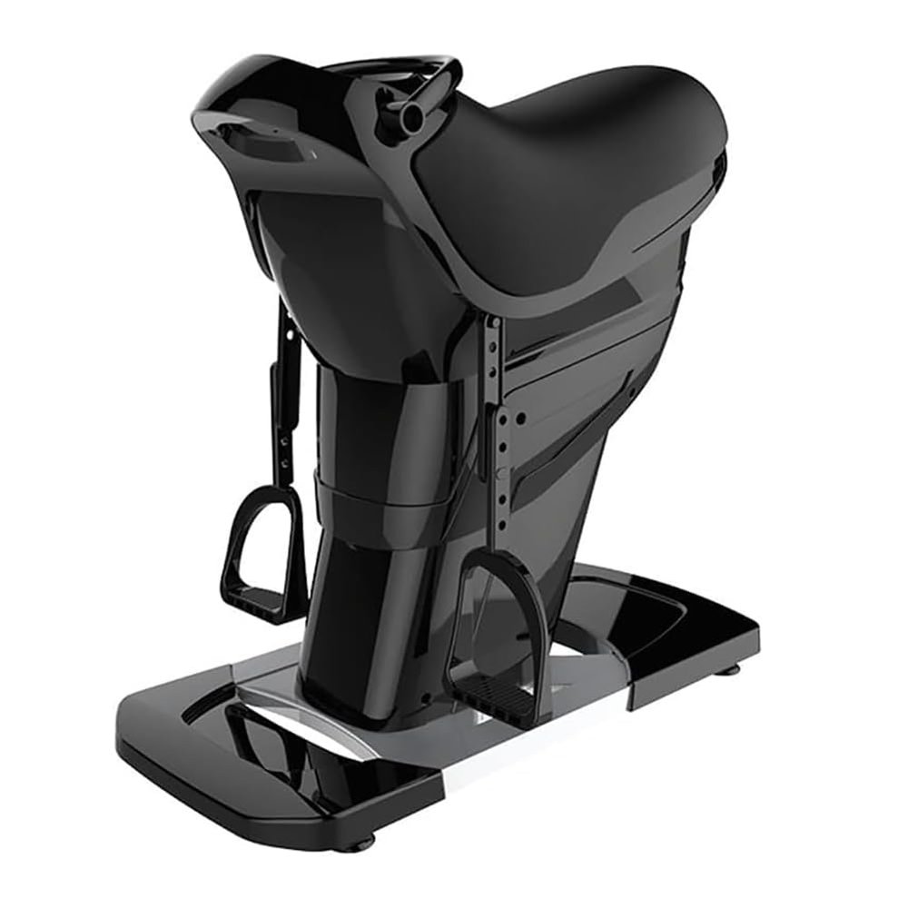 KK-GAL Home Fitness Horse Riding Machine, Indoors Horse Riding Simulator, Household Booty Sprout Exercise Machine, Legs & Calf Traning Equipment, Family Indoor Sports Vibration Machine,Black