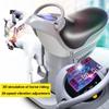 KK-GAL Home Fitness Horse Riding Machine, Indoors Horse Riding Simulator, Household Booty Sprout Exercise Machine, Legs & Calf Traning Equipment, Family Indoor Sports Vibration Machine,Black view 2