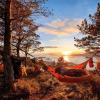 Camping Hammocks Outdoor Camping Hammock Flat Sleep Hammock Tent Suspension Kit Outdoor Camp High Strength Sleeping Swing (Color : Rojo) (Rojo) view 2