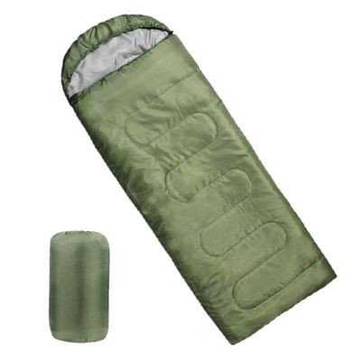 SOUUXIU Ultra Light Sleeping Bag for Backpacking Compartment for Adults 170T Envelope 4 Seasons Hooded Travel Dirt-Proof Spacious and Comfortable Warm and Windproof
