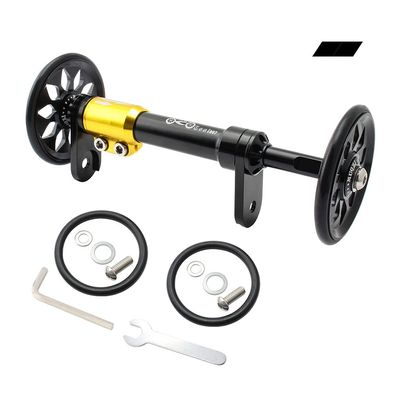 Jesscasday Bicycle Easy Folding Wheel Rear Load Rack Rod Aluminum Alloy Extension Telescopic Bar Compatible with Bro-mpton Easy Wheel Extender