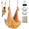 VEVOR Aerial Yoga Hammock & Swing, 5.5 Yards, Aerial Yoga Starter Kit with 100gsm Nylon Fabric, Full Rigging Hardware & Easy Set-up Guide, Antigravity Flying for All Levels Fitness Bodybuilding, Gold view 1