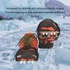 Outdoor Winter Snow Ice Shoe Cover 10 Tooth Bundled Crampons Stainless Steel Shoes Chain view 3