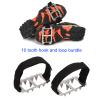 Outdoor Winter Snow Ice Shoe Cover 10 Tooth Bundled Crampons Stainless Steel Shoes Chain view 4