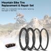 Fansport 20 inch Bike Tire,2 Pack 20x2.125 Bike Tires and 20x1.75/2.125 Bike Tubes with Bike Tire Levers, 20x2.125 Bicycle Tire Portable MTB Tires Rubber Tire for Mountain Path Muddy Trail view 2