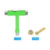 PATIKIL All-in-One Skate Tool with 8 Skateboard Hardware Screw Bolts, Multi-Function Portable Skateboard Tool T Wrench with L-Type Cross Head Screwdriver for Roller Skate, Green view 3