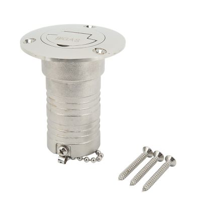 NDNCZDHC Marine Boat Deck Filler with Keyless Cap Stainless Steel Mirror Polished Boat Deck Fill Filler for Boat Yacht Caravan(Gas)