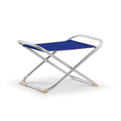 FORMA MARINE Folding Aluminum Boat Deck Fishing Stool Blue Fabric M700B