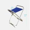 FORMA MARINE Folding Aluminum Boat Deck Fishing Stool Blue Fabric M700B view 3