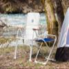 FORMA MARINE Folding Aluminum Boat Deck Fishing Stool Blue Fabric M700B view 4