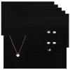 ABOOFAN 6pcs Jewelry Box Insert Black Foam Jewelry Inserts Ring Earring Display Tray Sponge Pad Velvet Holder Inserts for Jewelry Display Retail Showcase Box Black view 2
