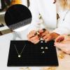 ABOOFAN 6pcs Jewelry Box Insert Black Foam Jewelry Inserts Ring Earring Display Tray Sponge Pad Velvet Holder Inserts for Jewelry Display Retail Showcase Box Black view 4