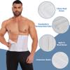 MISS MOLY Waist Trainer for Men Corset with Steel Bones Tummy Control Shapewear Stomach Belt Waist Trimmer Belly Girdle for Fitness Faja Body Shaper with Hooks White L view 2