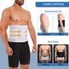 MISS MOLY Waist Trainer for Men Corset with Steel Bones Tummy Control Shapewear Stomach Belt Waist Trimmer Belly Girdle for Fitness Faja Body Shaper with Hooks White L view 3