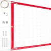 YUXUXU Professional Volleyball Net Outdoor Heavy Duty, All Weather Enhanced, Extended Stainless Steel Cable, Extra Thick Borders, for Indoor Outdoor Sports - Regulation 32x3FT, Red (Net Only) view 1