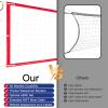 YUXUXU Professional Volleyball Net Outdoor Heavy Duty, All Weather Enhanced, Extended Stainless Steel Cable, Extra Thick Borders, for Indoor Outdoor Sports - Regulation 32x3FT, Red (Net Only) view 2