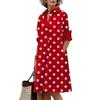 Costaric Maxi Dress for Women Long Sleeve Floral Shirt Dress Cotton Linen Button Down V Neck Floral Shirt Dress with Pockets Women Plus Size Linen Dress Polo Women Shirts Dress, Large view 1