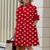 Costaric Maxi Dress for Women Long Sleeve Floral Shirt Dress Cotton Linen Button Down V Neck Floral Shirt Dress with Pockets Women Plus Size Linen Dress Polo Women Shirts Dress, Large view 2