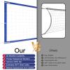 YUXUXU Professional Volleyball Net Outdoor Heavy Duty, All Weather Enhanced, Extended Stainless Steel Cable, Extra Thick Borders, for Indoor Outdoor Sports - Regulation 32x3FT, Blue (Net Only) view 2