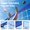 YUXUXU Professional Volleyball Net Outdoor Heavy Duty, All Weather Enhanced, Extended Stainless Steel Cable, Extra Thick Borders, for Indoor Outdoor Sports - Regulation 32x3FT, Blue (Net Only) view 4