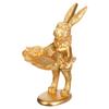 ABOOFAN Golden Bunny Decor Jewelry Tray, Cute & Retro Rabbit Ring Tray, Decorative Trinket Dish Holder for Rings, Earrings, Necklaces, Easter Home Decor view 1