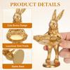 ABOOFAN Golden Bunny Decor Jewelry Tray, Cute & Retro Rabbit Ring Tray, Decorative Trinket Dish Holder for Rings, Earrings, Necklaces, Easter Home Decor view 4