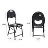 Bath Stool Portable Strengthened Foldable Toilet Chair Travel Camping Climbing for Elder Chair Outdoor Activity Accessories with Backrest for Pregnant Woman Old People view 2