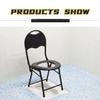 Bath Stool Portable Strengthened Foldable Toilet Chair Travel Camping Climbing for Elder Chair Outdoor Activity Accessories with Backrest for Pregnant Woman Old People view 3