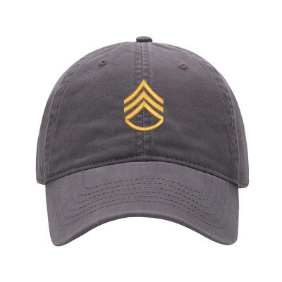 Baseball Cap Men Women Army Rank Patch Staff Sergeant Embroidered Unisex Classic Adjustable Strapback Dad Hat (7 1/2,Grey)