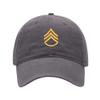 Baseball Cap Men Women Army Rank Patch Staff Sergeant Embroidered Unisex Classic Adjustable Strapback Dad Hat (7 1/2,Grey) view 1