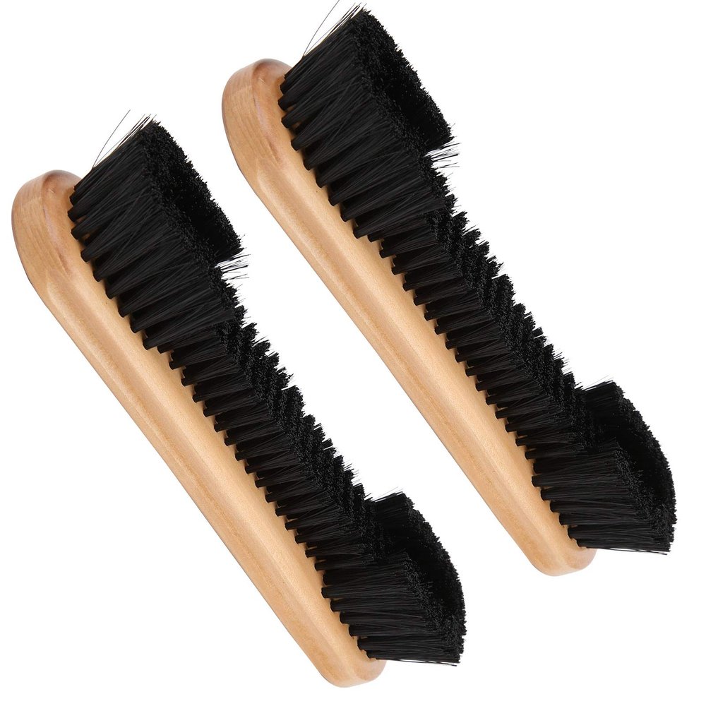 2 Piece Pool Table Brush Set with Wooden Handles - Billiard Cleaner for Pool Table Cleaning Accessories