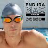 Zoggs Unisex Adult Endura Max Titanium Adjustable Swimming Goggles with Comfortable Soft Silicone Gasket & Anti-Fog UV Protective Curve Lenses, Yellow/Blue - Mirrored Lime Titanium Lenses view 3