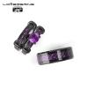 Couple Ring Bridal Set His Hers Black Gold Plated Purple Violet CZ Stainless Steel Wedding Ring Band view 3