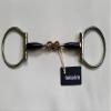 Gallop D Ring Blue Sweet Iron with Copper Link Horse Bit (5.5 Inches), Polished Metal view 1