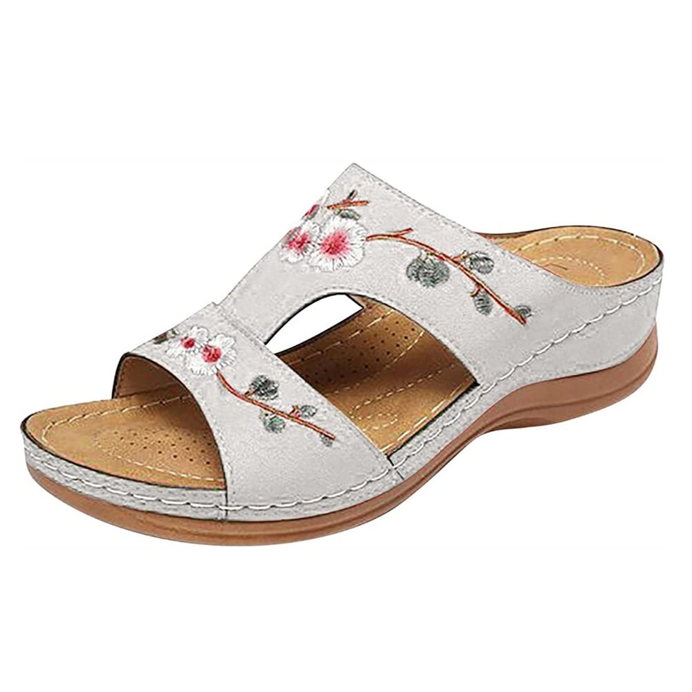 Orthopedic Sandals For Women Arch Support Slingback Womens Fashion Orthotic Slides Ladies Lightweight Athletic Sandals Slip On Slippers With Comfortable Plantar Fasciitis Arch Support