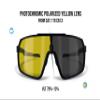 Bertoni Sports Cycling MTB Sunglasses Men Women Photochromic Polarized Yellow Lens Optical RX Carrier acc. - GEMINI view 2