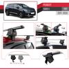 acpar Compatible with Peugeot 5008 II (P87) Pre-Facelift 2017-2020 ACE-4 Car Roof Rack Cross Bar Grey Aluminium 2 Bars view 4