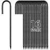 Besitu 12 Inch Rebar Stakes J Hook Ground Stakes 16-Pack Heavy Duty Galvanized Chain Link Fence Stakes Metal Tent Stakes for Outdoor Lawn Decorations Inflatables Canopy Swing Set view 1